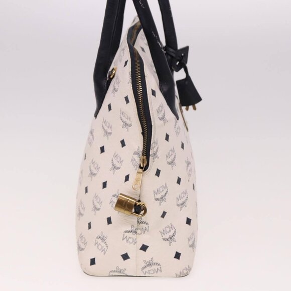 MCM Vicetos Logogram Hand Bag PVC 2way White - Picture 3 of 15